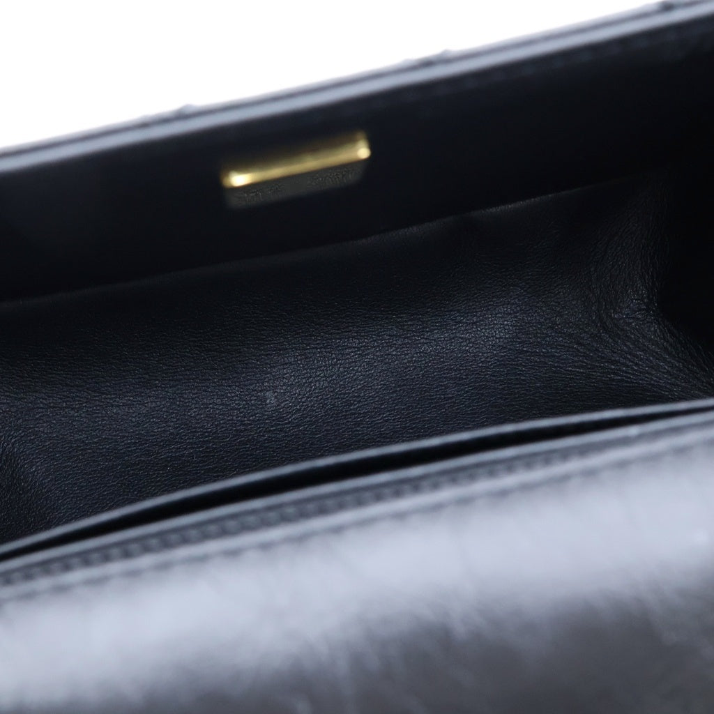 CHANEL(シャネル) 2.55 エイジドカーフスキンミニチェーンショルダーバッグ ブラック ゴールド金具 AS0874 レディース