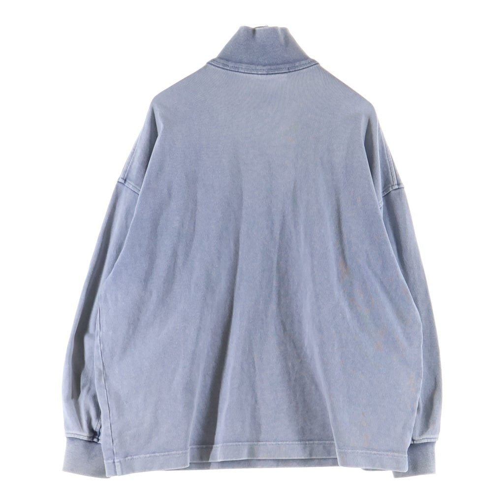 ALEXANDER WANG(アレキサンダーワン) Half Zip Mock Neck Sweatshirt ハーフジップ モックネック スウェットシャツ トレーナー ブルー UCC2231612 レディース