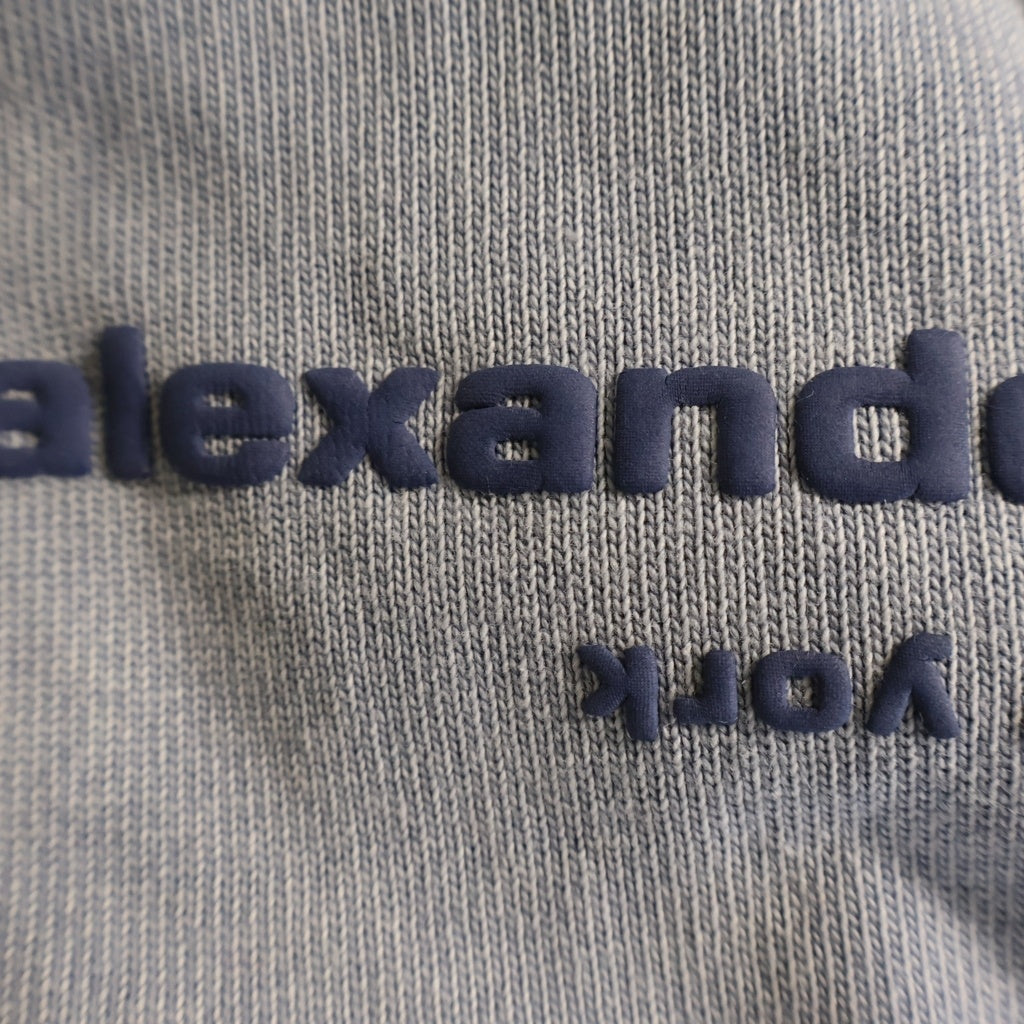ALEXANDER WANG(アレキサンダーワン) Half Zip Mock Neck Sweatshirt ハーフジップ モックネック スウェットシャツ トレーナー ブルー UCC2231612 レディース