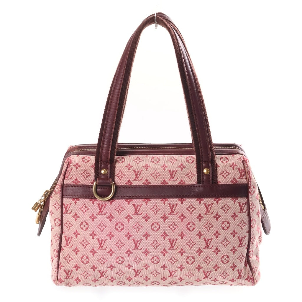LOUIS VUITTON(ルイヴィトン) モノグラム ミニ ジョゼフィーヌPM ハンドバッグ ワインレッド レザー×キャンバス M92216 ゴールド金具 レディース