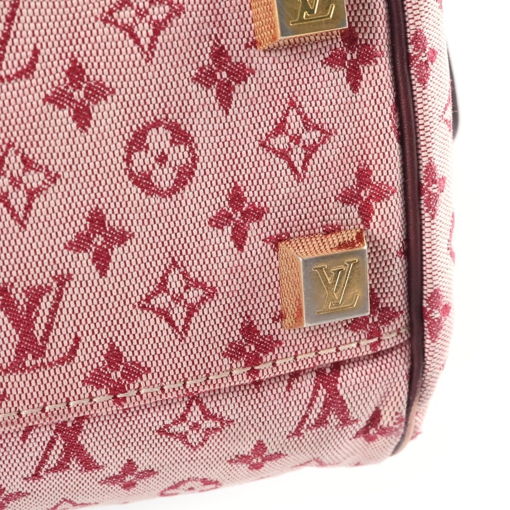 LOUIS VUITTON(ルイヴィトン) モノグラム ミニ ジョゼフィーヌPM ハンドバッグ ワインレッド レザー×キャンバス M92216 ゴールド金具 レディース