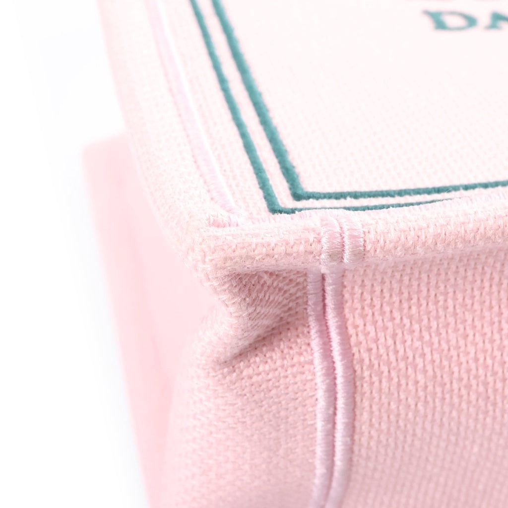 DIOR(ディオール) BOOK TOTE ブックトート LES LIAISONS DANGEREUSES リエゾン ダンジェルーズ 危険な関係 スモール キャンバス 2WAY ハンド ショルダーバッグ シルバー金具 ピンク レディース