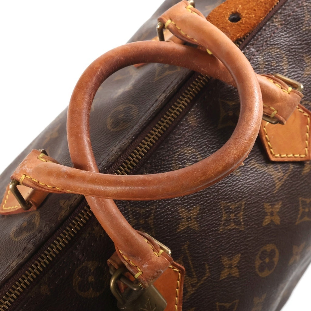 LOUIS VUITTON(ルイヴィトン) モノグラム スピーディ30 ハンドバッグ ボストンバッグ ブラウン PVC×レザー M41526 ゴールド金具 レディース