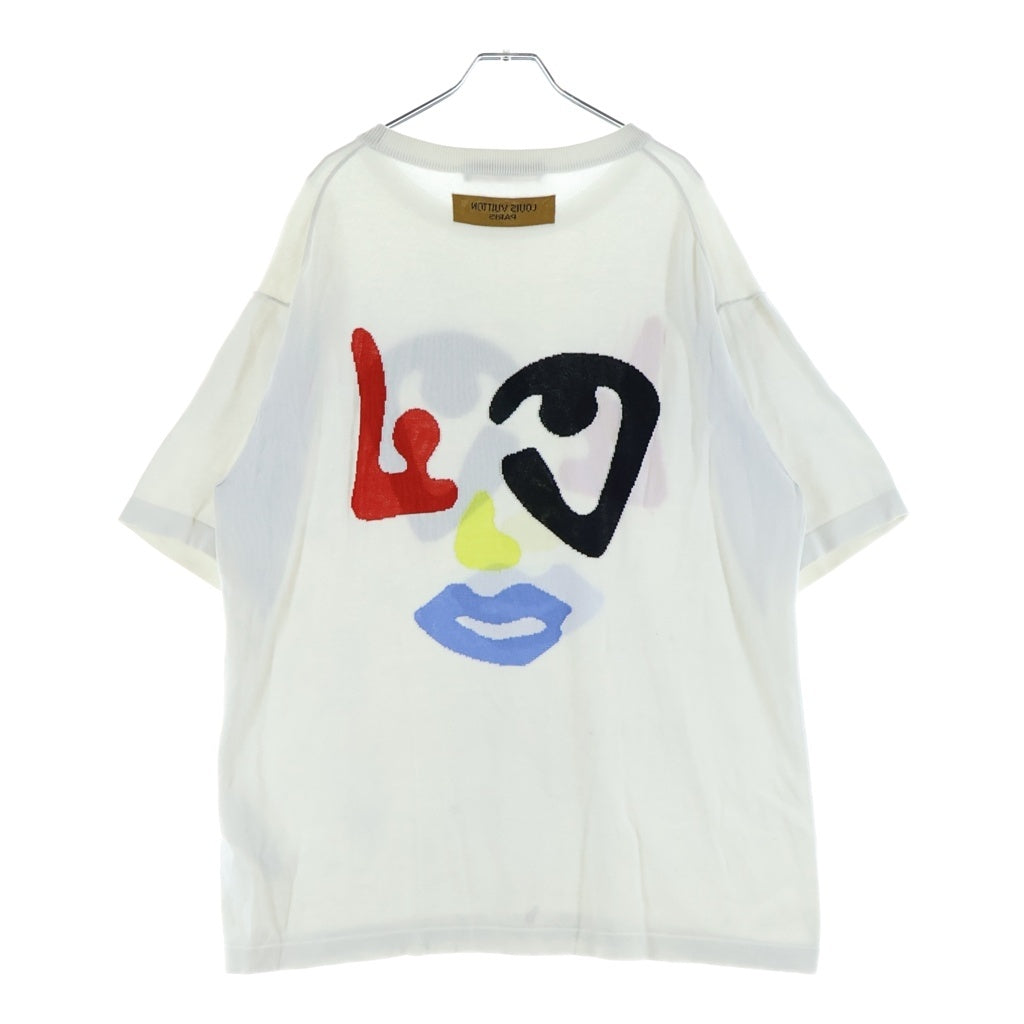 LOUIS VUITTON(ルイヴィトン) 22年 フェイスグラフィック 半袖ニット ホワイト #XL RM222M JS5 HNN01W