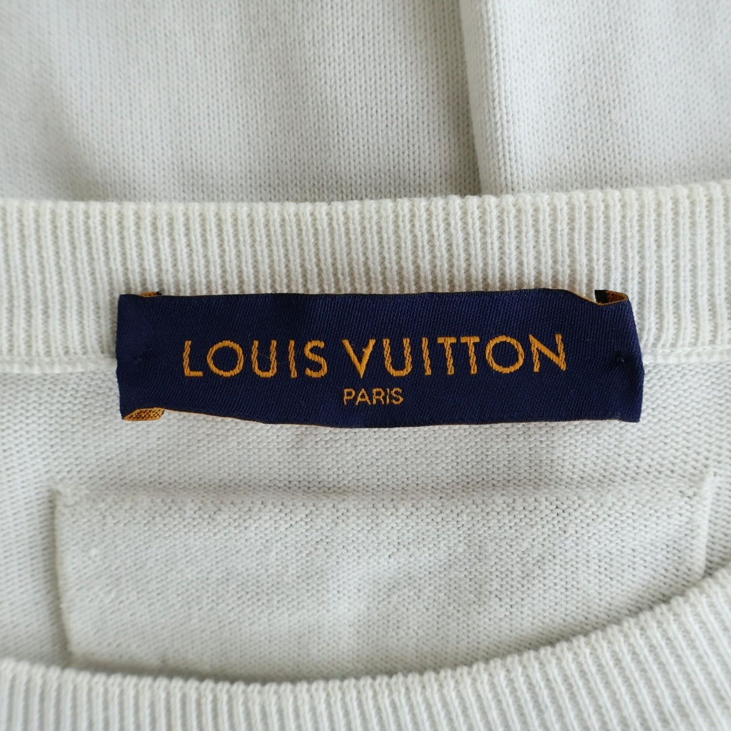 LOUIS VUITTON(ルイヴィトン) 22年 フェイスグラフィック 半袖ニット ホワイト #XL RM222M JS5 HNN01W
