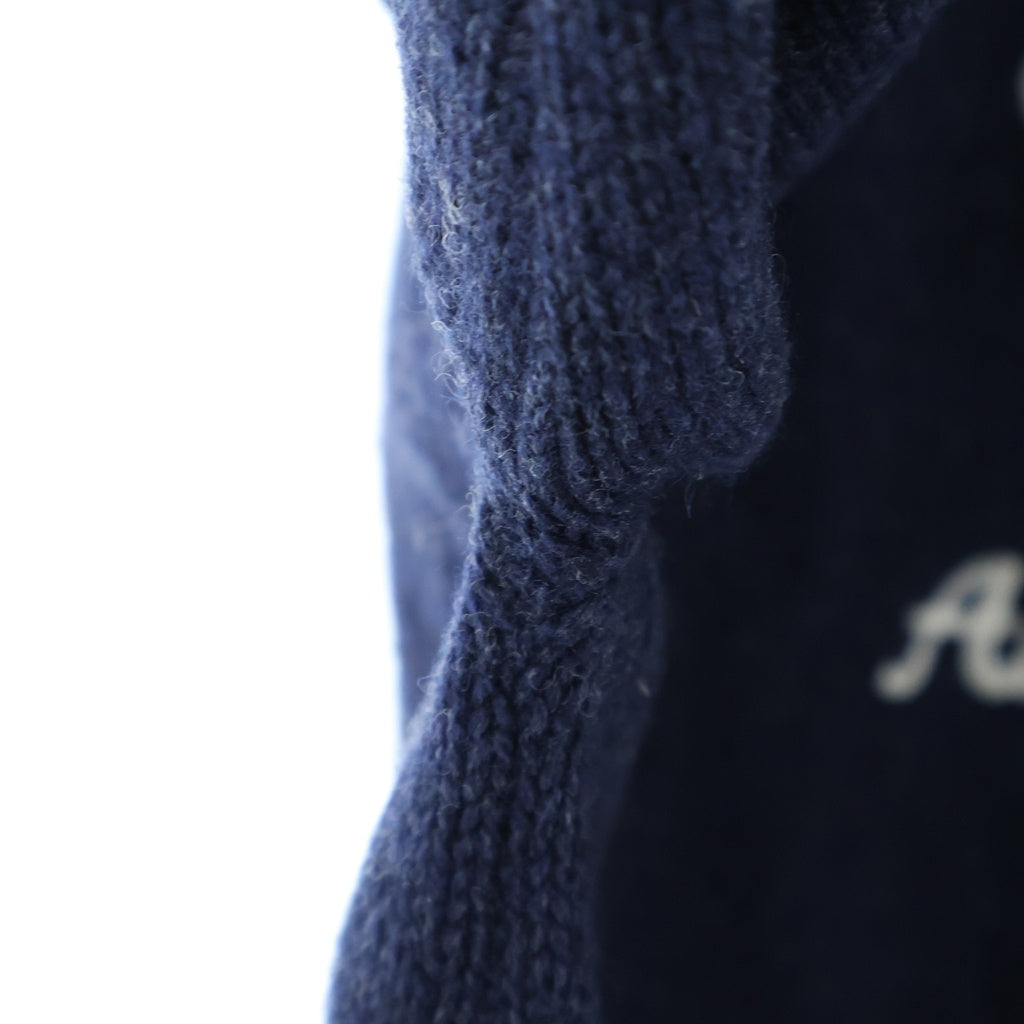 Christian Dior(クリスチャンディオール) アトリエ刺繍 ロングスリーブ ウールニットセーター ネイビー #XXL 213M640AT298 レディース