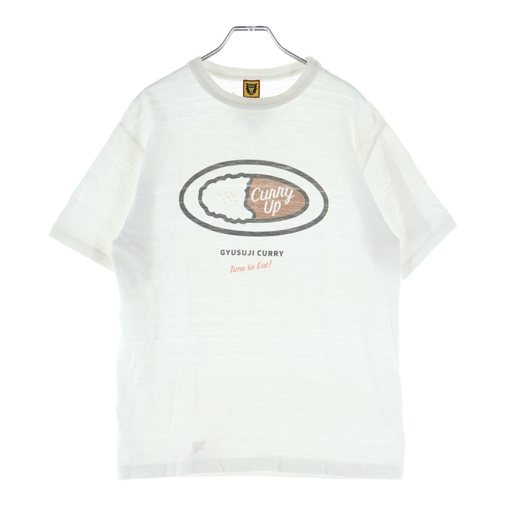 HUMAN MADE(ヒューマンメイド) Curry up ロゴプリント Tシャツ 半袖カットソー ホワイトコットン