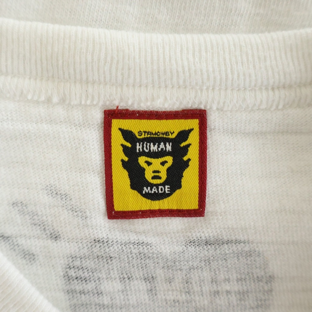 HUMAN MADE(ヒューマンメイド) Curry up ロゴプリント Tシャツ 半袖カットソー ホワイトコットン