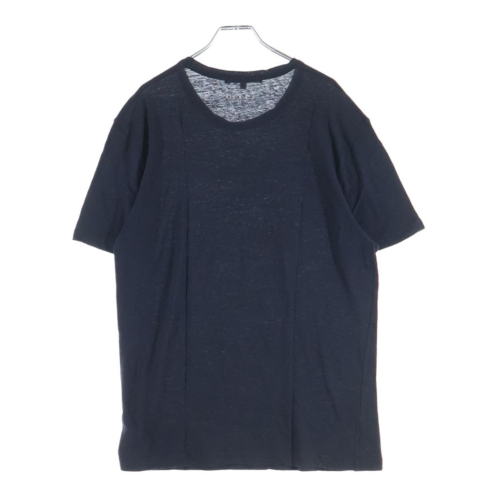 GUCCI(グッチ) 半袖カットソー プリント Tシャツ ブラック コットン 377734