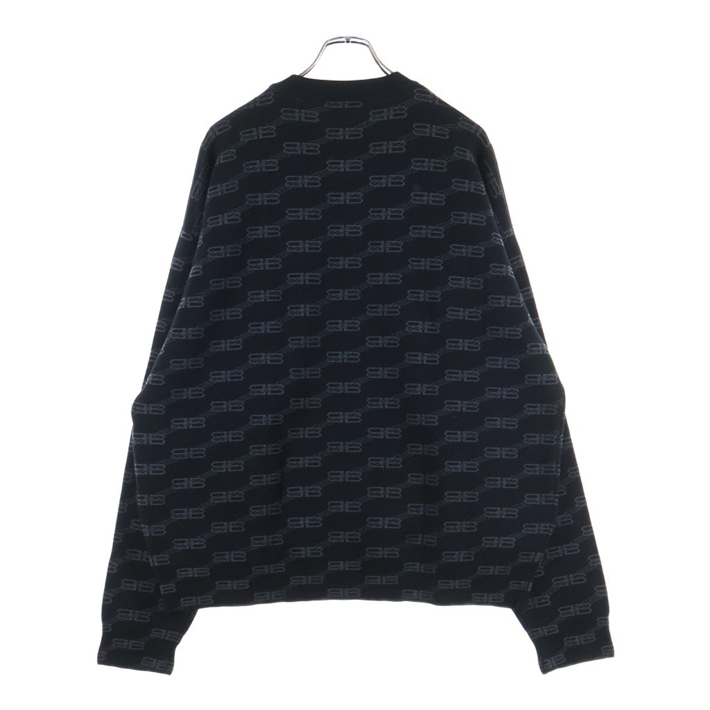 BALENCIAGA(バレンシアガ) 23SS BBモノグラムロゴ ジャガードニット ブラック 733859