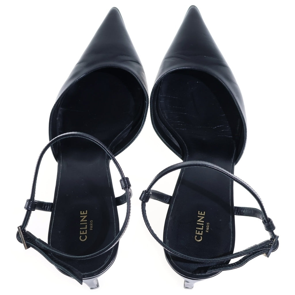 CELINE(セリーヌ) ストラップ ヒール パンプス ブラック レディース