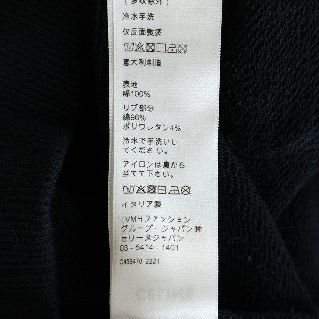 CELINE(セリーヌ) スタッズ ルーズフーディー ブラック コットン 2Y968670Q