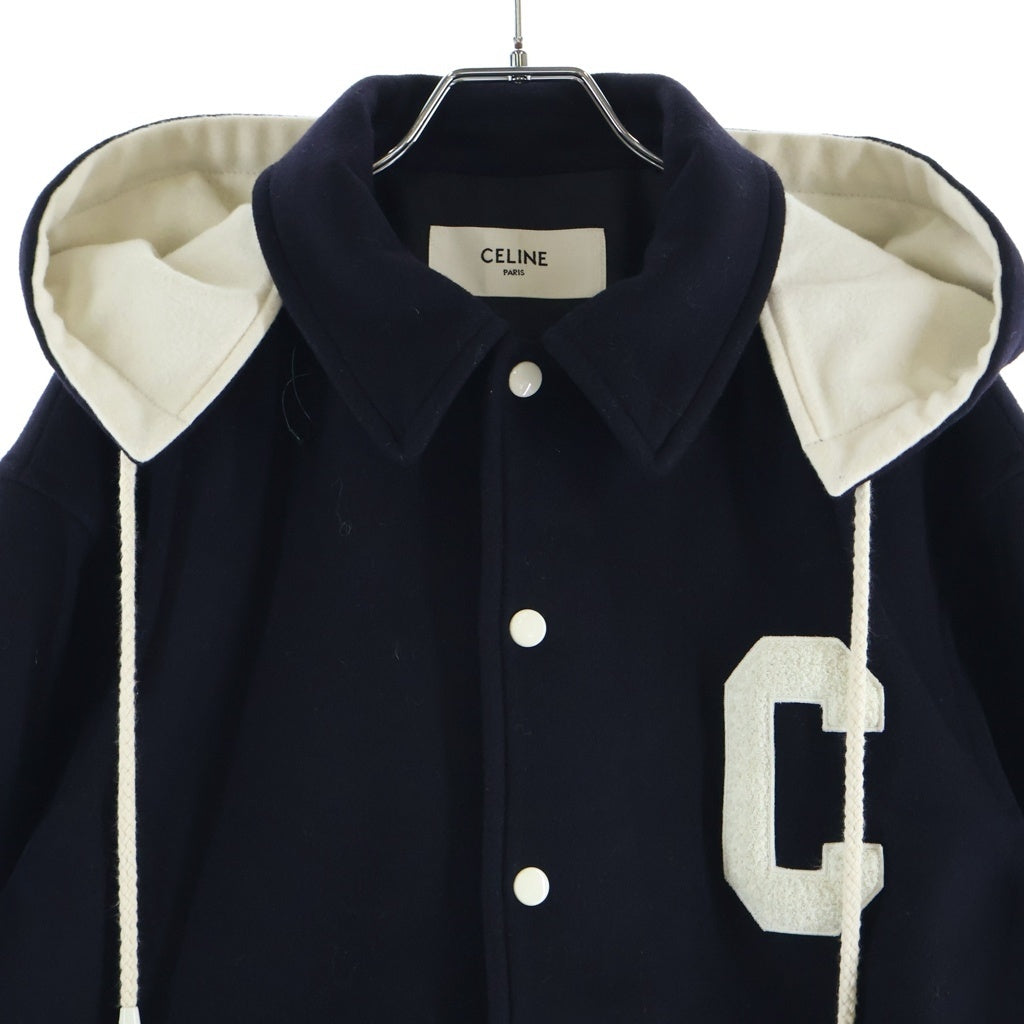 CELINE(セリーヌ) 22SS DOUBLE FACED ダブルフェイス カシミア テディジャケット ブラック ウール 2V35G6700 レディース