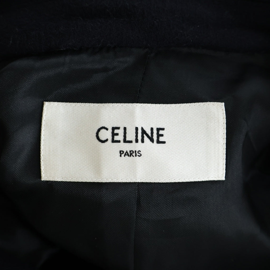 CELINE(セリーヌ) 22SS DOUBLE FACED ダブルフェイス カシミア テディジャケット ブラック ウール 2V35G6700 レディース