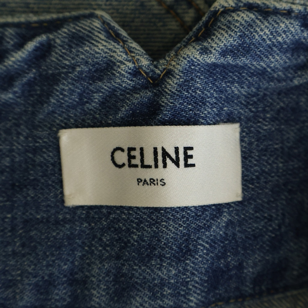 CELINE(セリーヌ) ジャンボ ハイウエスト デニムパンツ インディゴ レディース