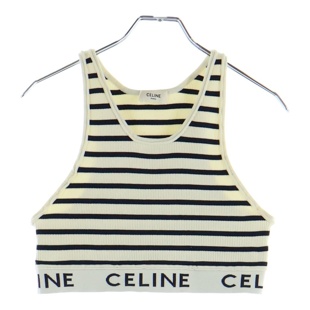 CELINE(セリーヌ) ボーダー タンクトップ アイボリー/ブラック コットン 2A220372N レディース