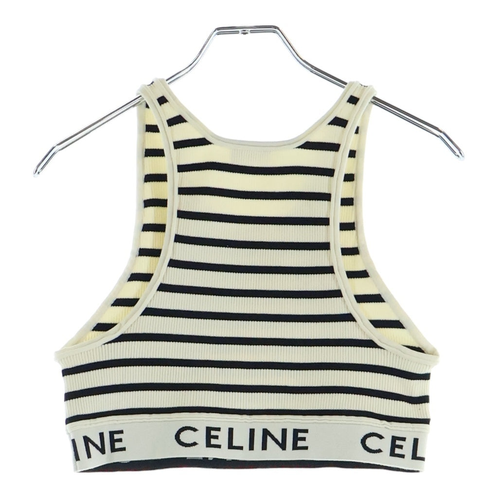 CELINE(セリーヌ) ボーダー タンクトップ アイボリー/ブラック コットン 2A220372N レディース