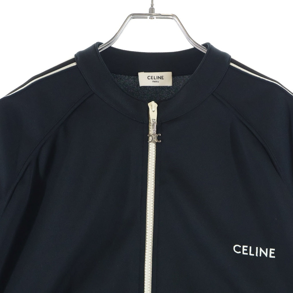 CELINE(セリーヌ) 21AW ロゴ刺繍 トラックジャケット ブラック ポリエステル 2Y5671210 レディース