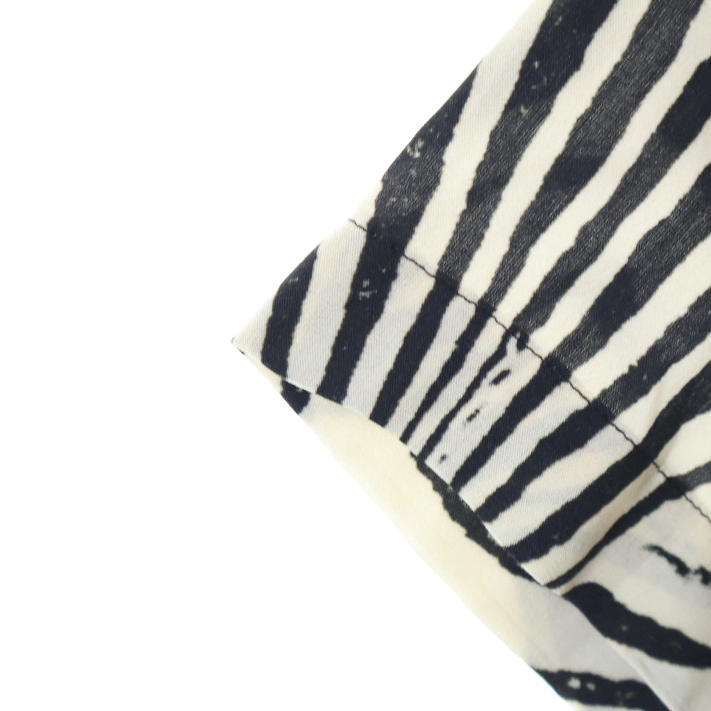 CELINE(セリーヌ) 22SS ゼブラプリント オープンカラー ハワイアンシャツ ホワイト ブラック 2C517346Q レディース