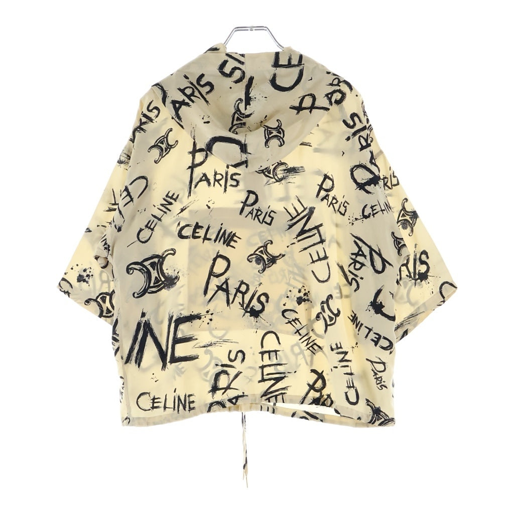 CELINE(セリーヌ) トリオンフ グラフィックロゴ フーデット プルオーバー ブラウン シルク 2B636731R レディース