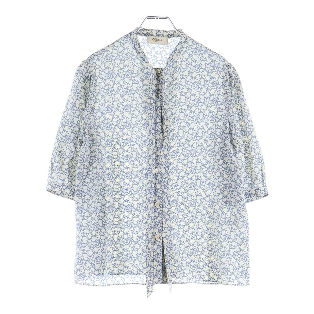 CELINE(セリーヌ) ボウタイブラウス ブルー シルク 2B243757L レディース