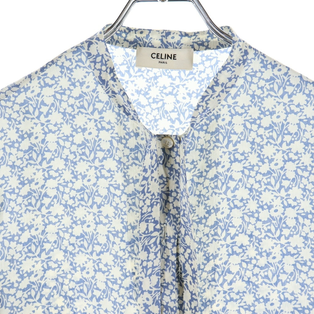 CELINE(セリーヌ) ボウタイブラウス ブルー シルク 2B243757L レディース
