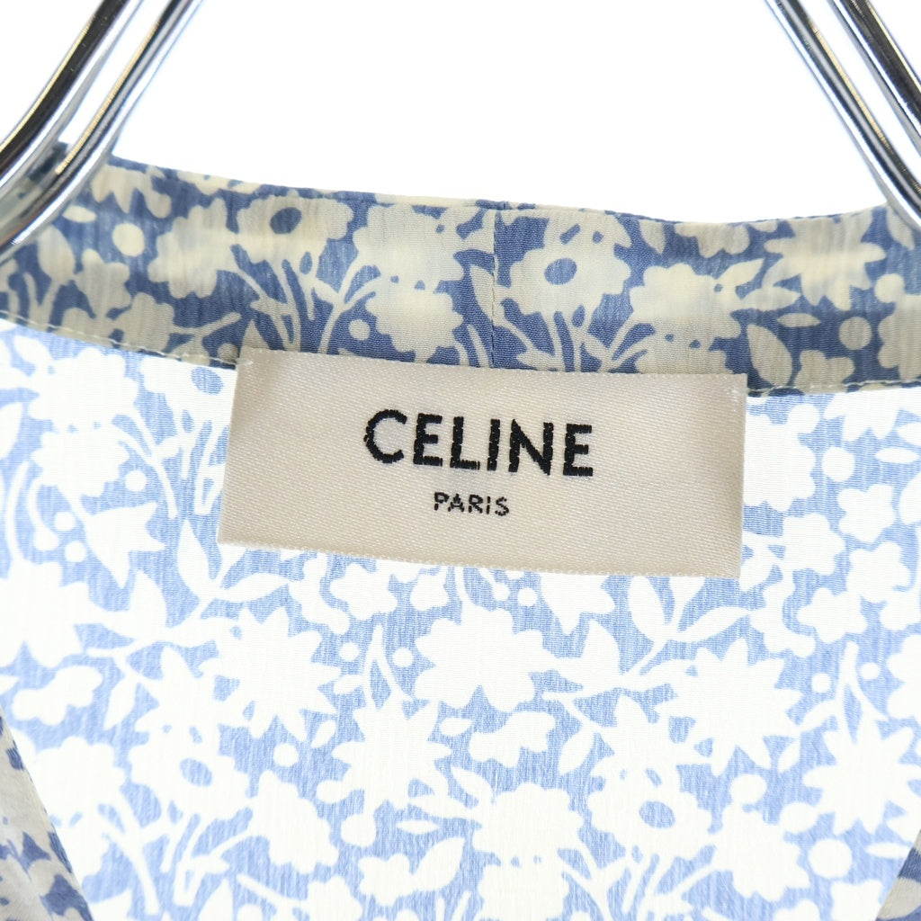 CELINE(セリーヌ) ボウタイブラウス ブルー シルク 2B243757L レディース