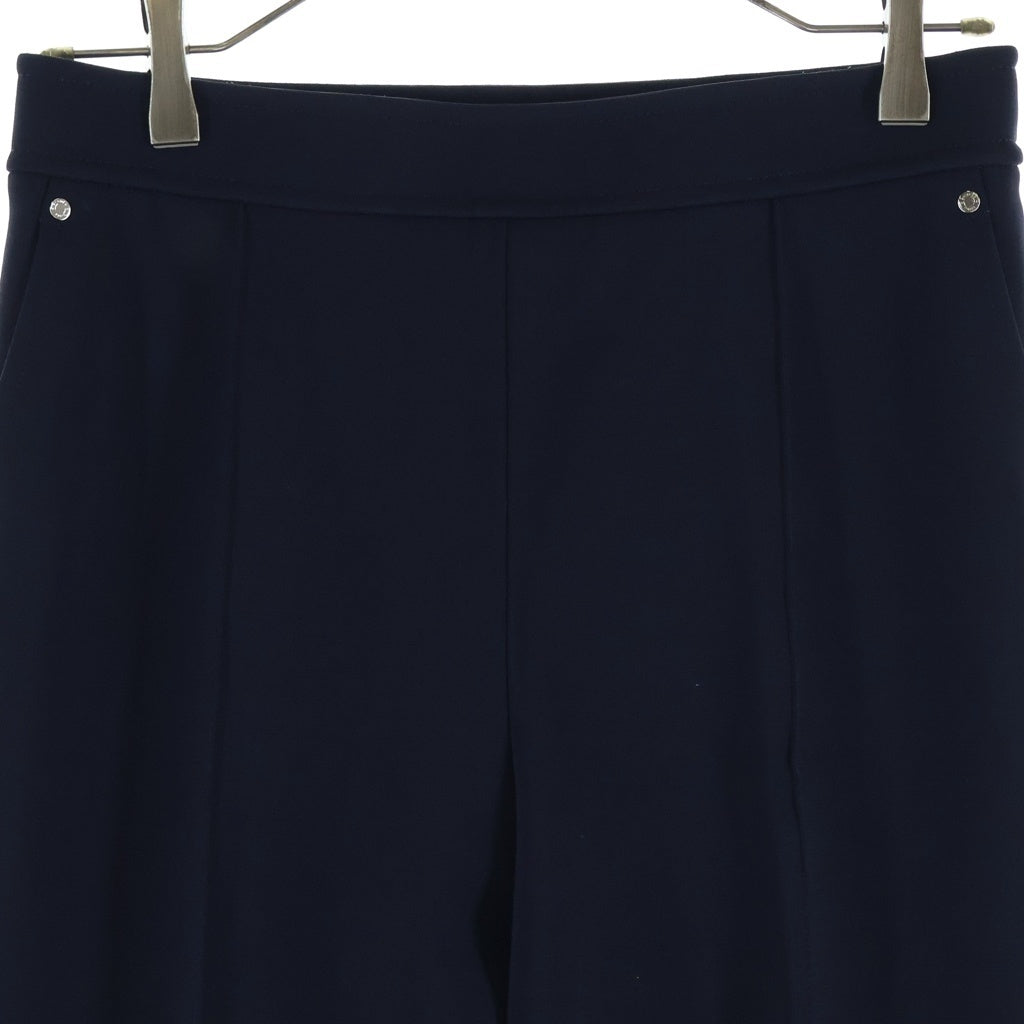 HERMES(エルメス) テーパード パンツ スラックス レーヨン ネイビー レディース