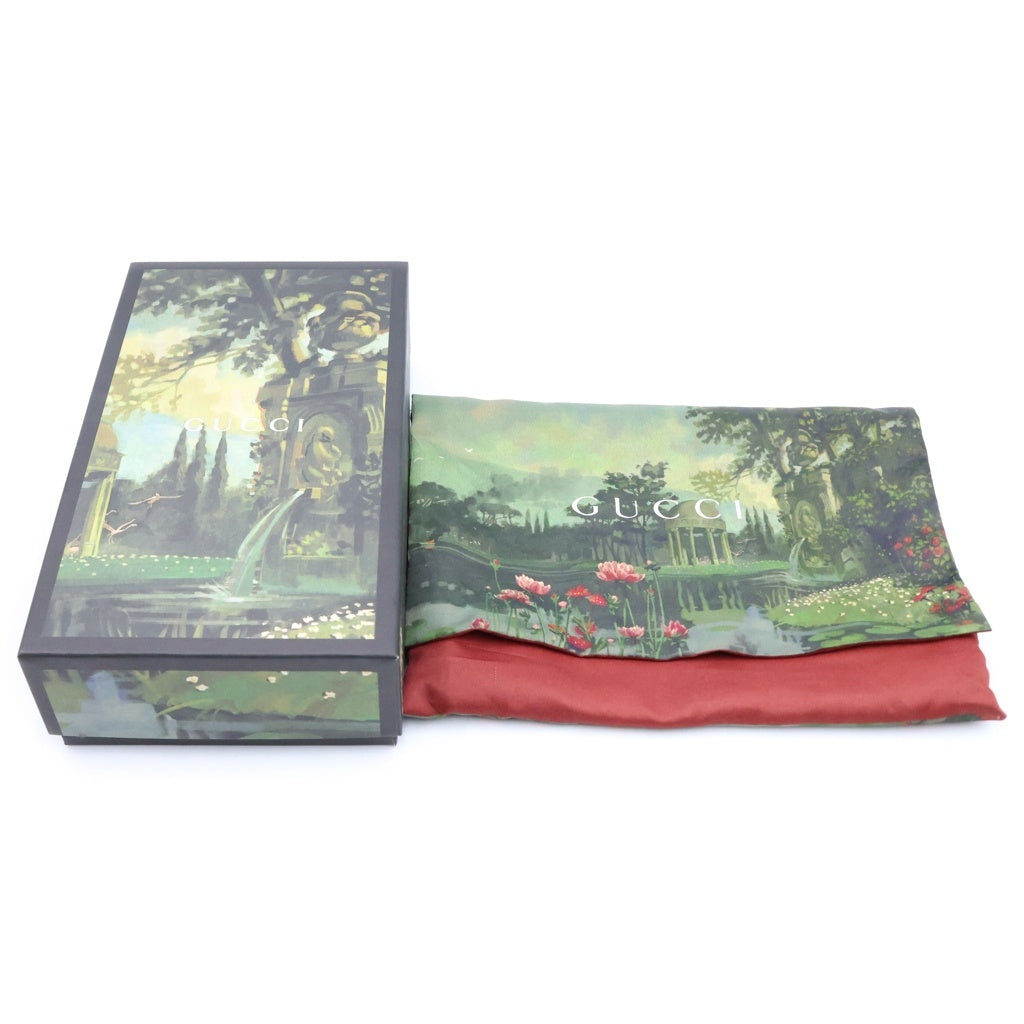 GUCCI(グッチ) GGマーモント ビジュー チェーンウォレット ショルダーバッグ パープルピンク レザー 499782 ゴールド金具 レディース