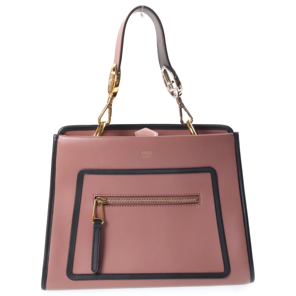 FENDI(フェンディ) ラナウェイ ハンドバッグ ピンク レザー 8BH344 ゴールド金具 レディース