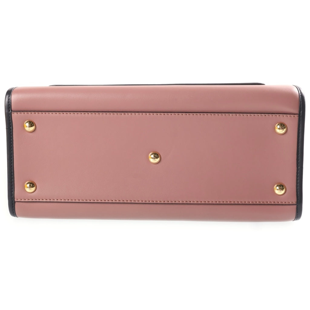 FENDI(フェンディ) ラナウェイ ハンドバッグ ピンク レザー 8BH344 ゴールド金具 レディース