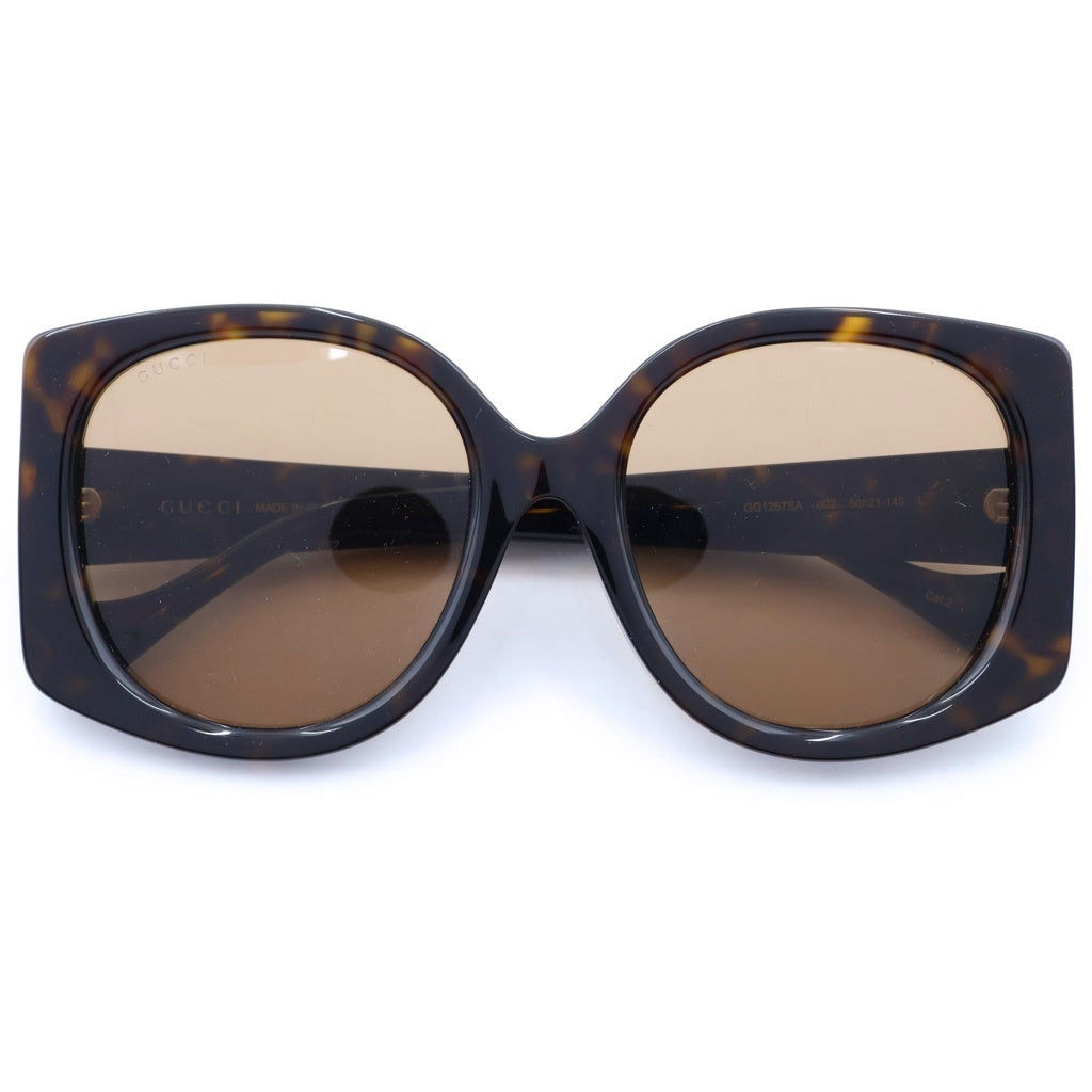 GUCCI(グッチ) インターロッキングG バタフライフレーム カラーレンズ サングラス メガネ 眼鏡 アイウェア ブラウン GG1257SA