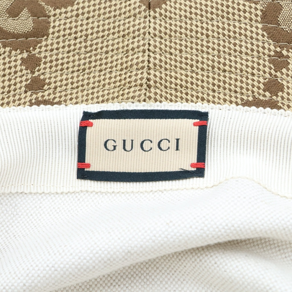 GUCCI(グッチ) ジャンボGG キャンバス バケットハット 帽子 ベージュ 681256 3HAGJ レディース