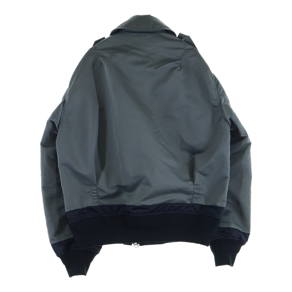 Sacai(サカイ) 23AW Nylon Twill Mix Blouson ナイロン ツイル ブルゾン ジップアップ ミリタリー ジャケット グレー #1 23-03164M