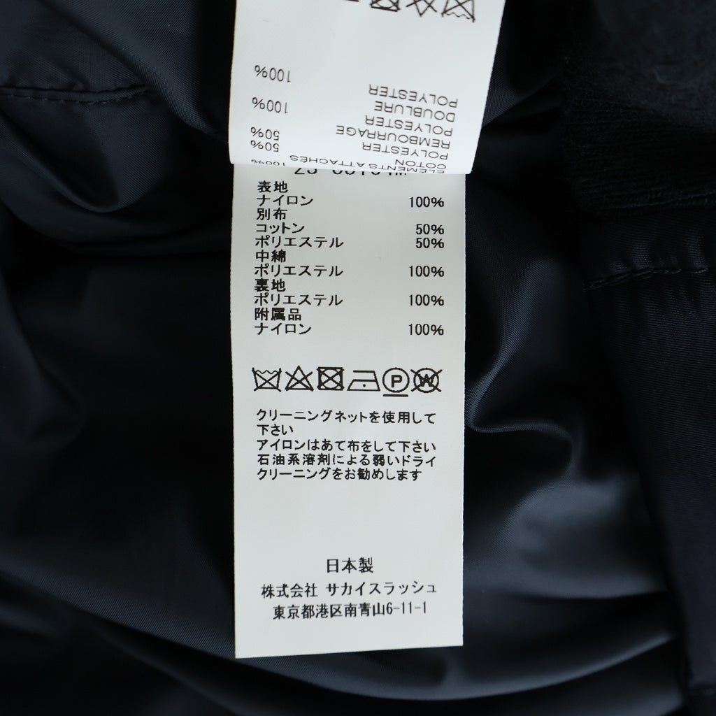 Sacai(サカイ) 23AW Nylon Twill Mix Blouson ナイロン ツイル ブルゾン ジップアップ ミリタリー ジャケット グレー #1 23-03164M