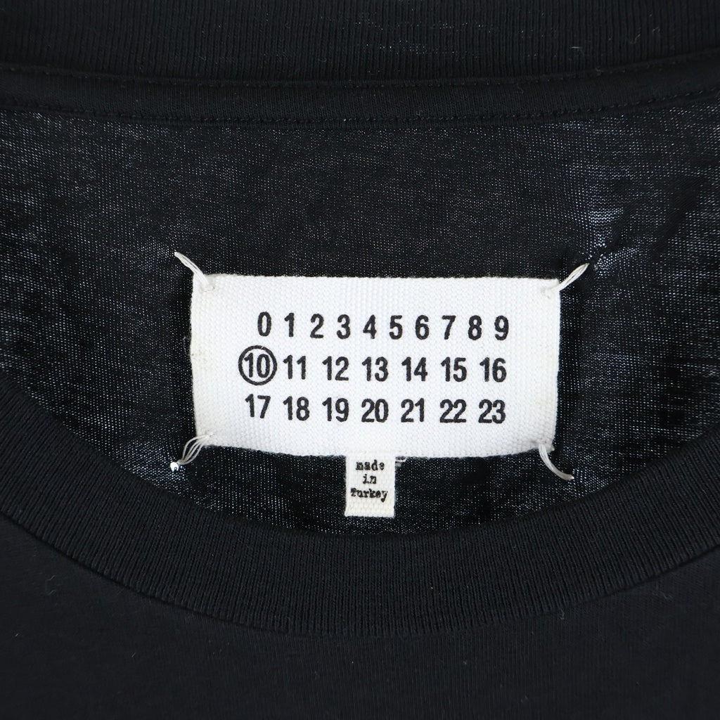 Maison Margiela(メゾンマルジェラ) 17AW インサイドアウト ステッチデザイン クルーネック半袖 Tシャツ カットソー ブラック S50GC0477 S22431
