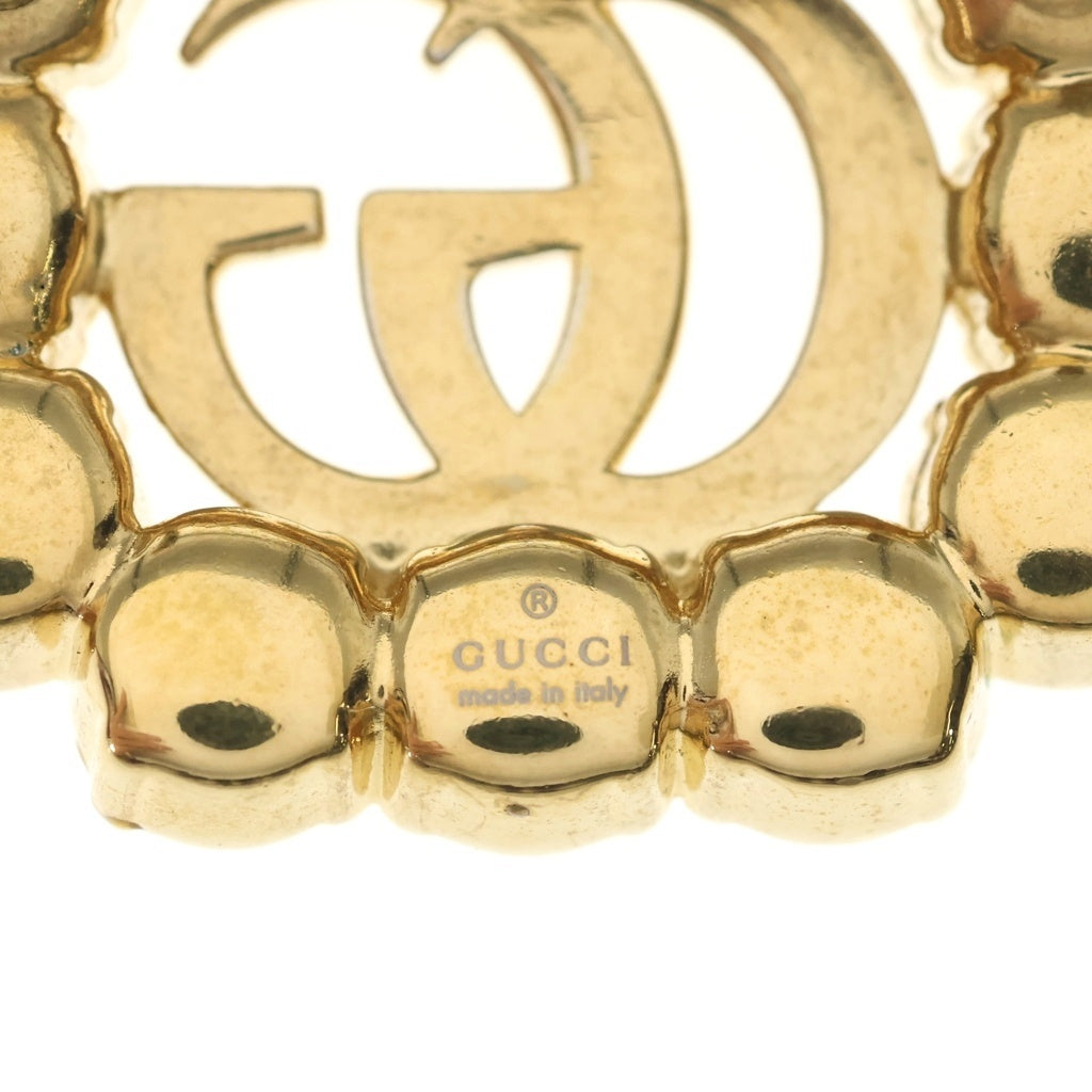 GUCCI(グッチ) ダブルG フェイクパール ブローチ ピンバッジ ゴールド レディース