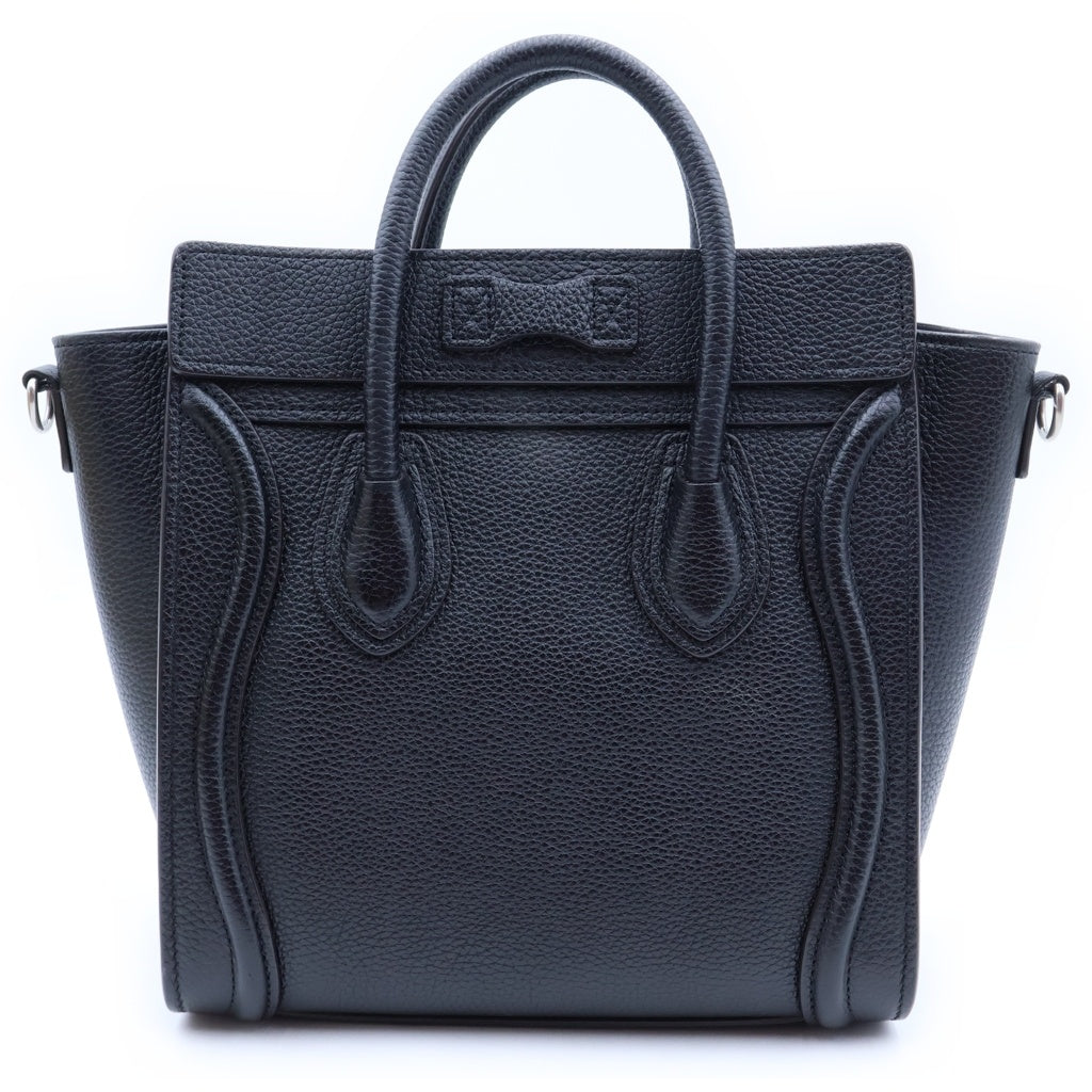 CELINE(セリーヌ) ラゲージ ナノ ハンドバッグ ショルダーバッグ 2WAY ブラック レザー 189243DRU.38NO レディース