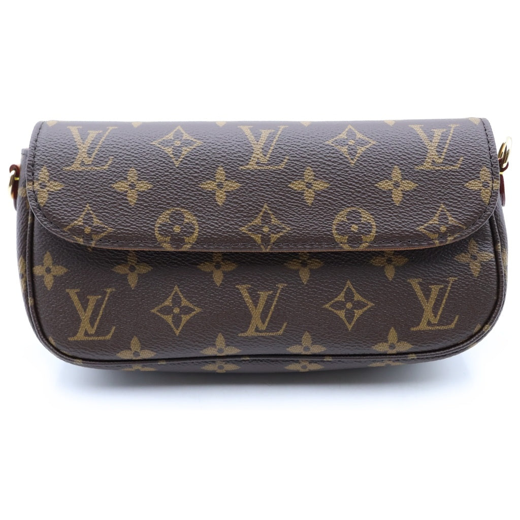 LOUIS VUITTON(ルイヴィトン) モノグラム ウォレット オン チェーン・アイビー ショルダーバッグ ブラウン PVC×レザー M81911 ICタイプ レディース