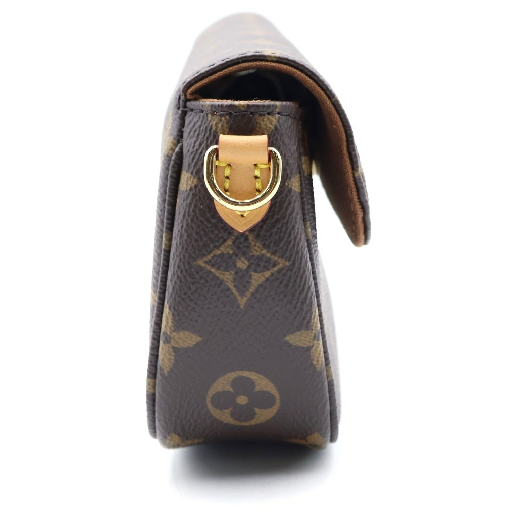 LOUIS VUITTON(ルイヴィトン) モノグラム ウォレット オン チェーン・アイビー ショルダーバッグ ブラウン PVC×レザー M81911 ICタイプ レディース