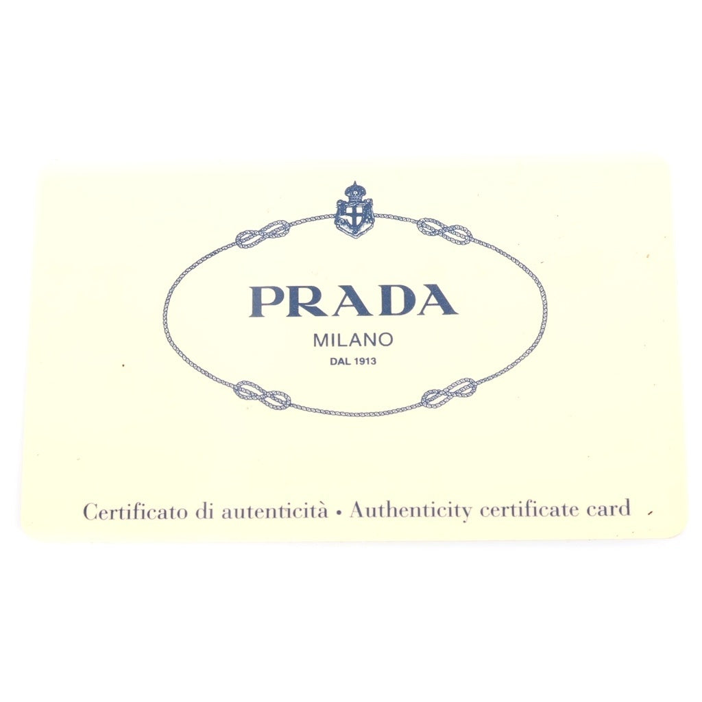 PRADA(プラダ) トライアングルロゴプレート ナイロン レザー トートバッグ シルバー金具 ブラック VS0173 レディース
