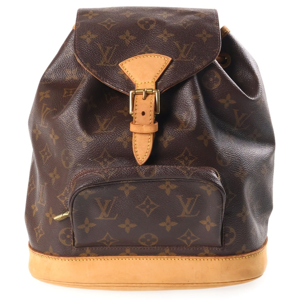 LOUIS VUITTON(ルイヴィトン) モノグラム モンスリMM リュック ブラウン PVC×レザー M51136 レディース