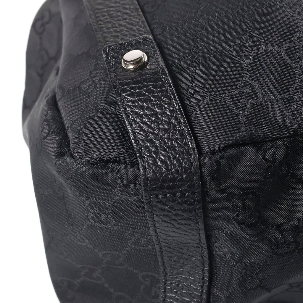 GUCCI(グッチ) GGキャンバス トートバッグ ハンドバッグ ブラック キャンバス×レザー 293578 レディース
