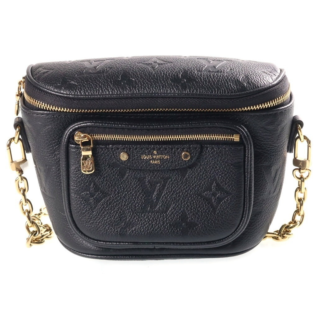 LOUIS VUITTON(ルイヴィトン) モノグラム アンプラント ミニ バムバッグ チェーンショルダーバッグ ノワール ブラック M46917 RFID レディース