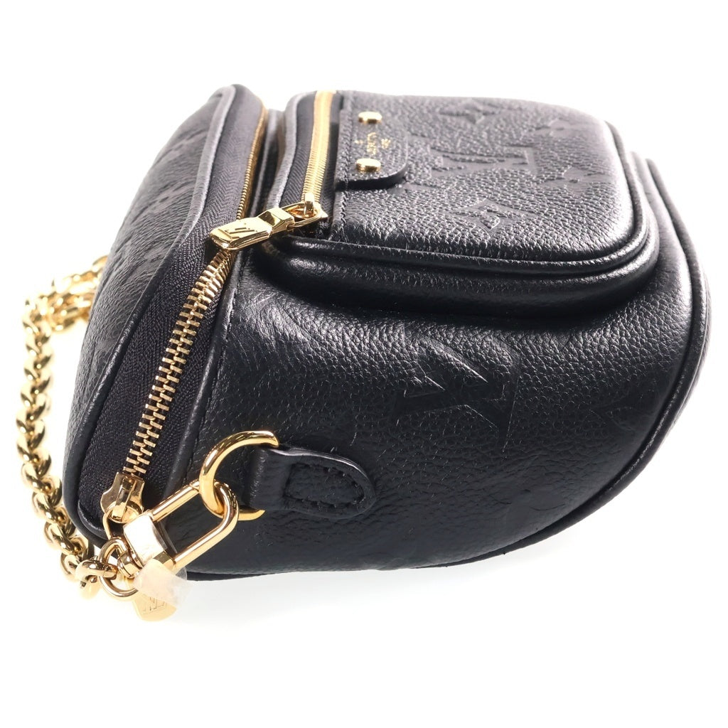 LOUIS VUITTON(ルイヴィトン) モノグラム アンプラント ミニ バムバッグ チェーンショルダーバッグ ノワール ブラック M46917 RFID レディース