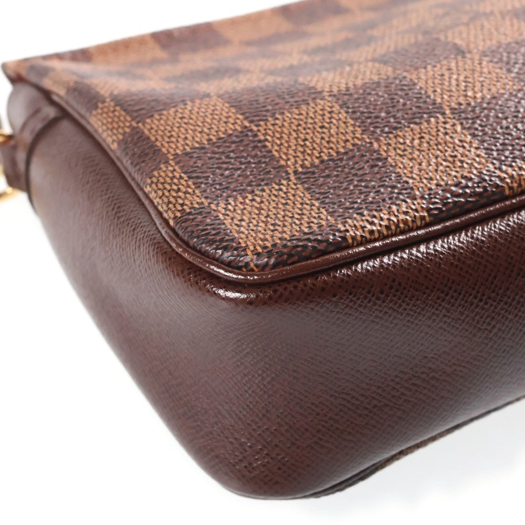 LOUIS VUITTON(ルイヴィトン) ダミエ トゥルースメイクアップ ハンドバッグ アクセサリーポーチ ブラウン PVC×レザー N51982 レディース