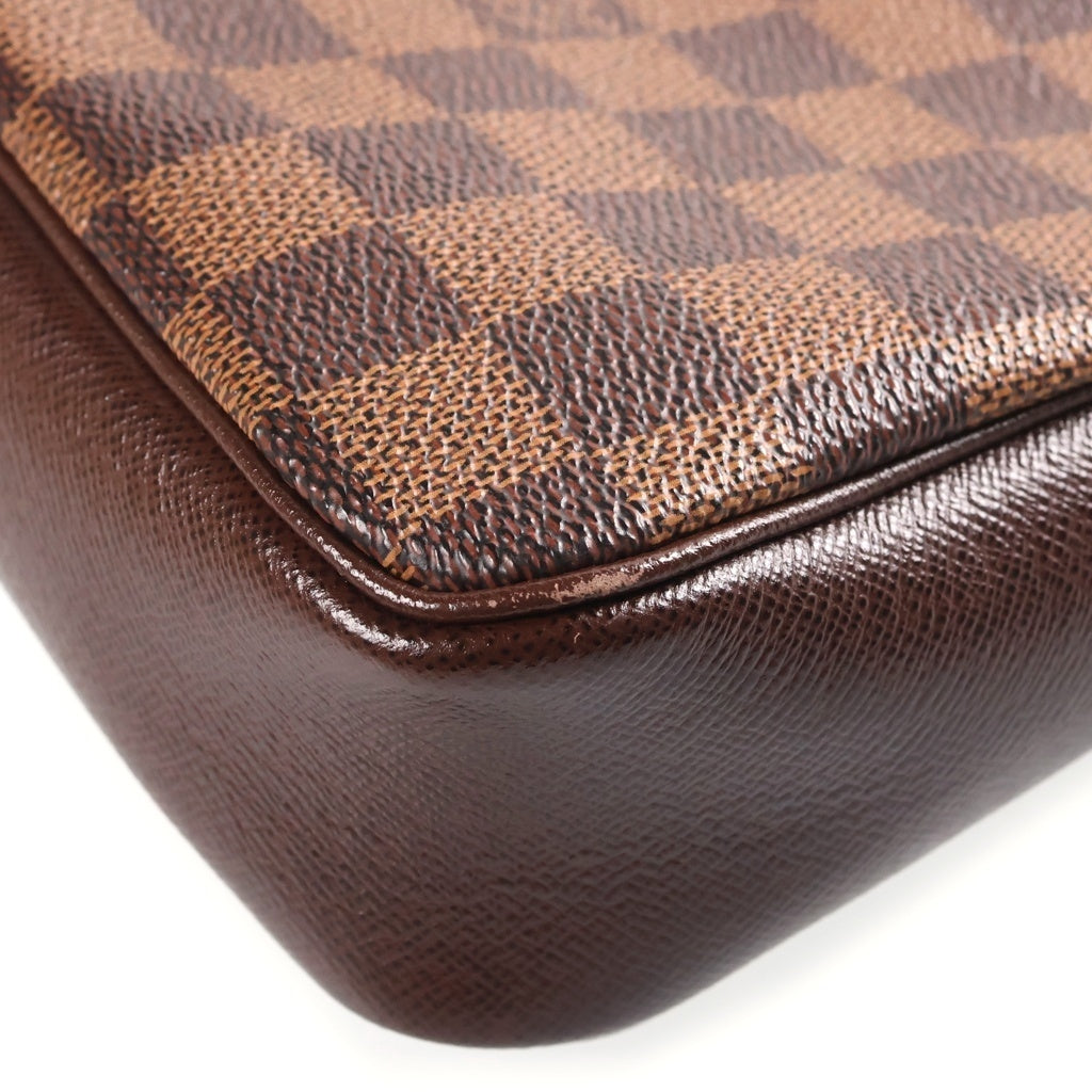 LOUIS VUITTON(ルイヴィトン) ダミエ トゥルースメイクアップ ハンドバッグ アクセサリーポーチ ブラウン PVC×レザー N51982 レディース