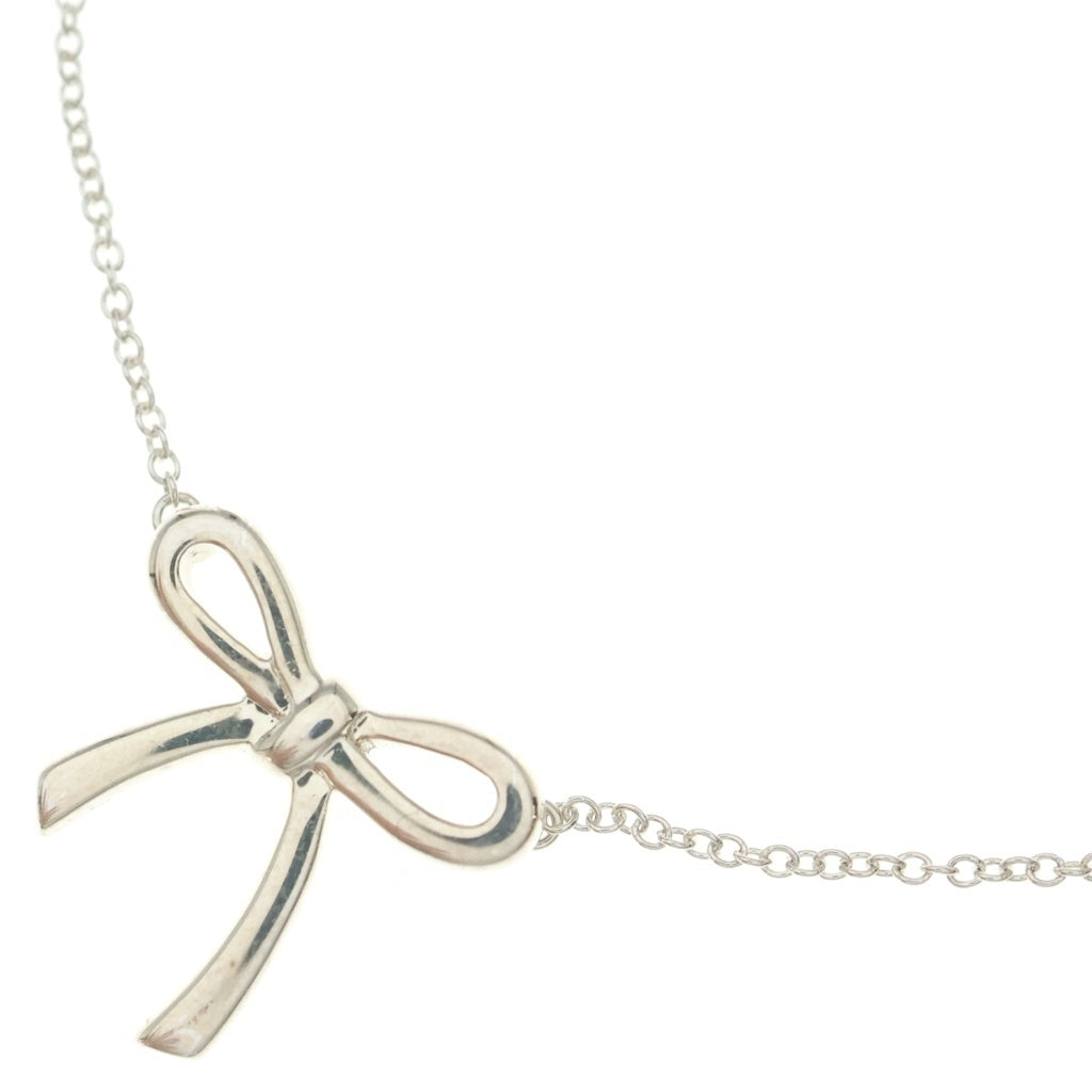 TIFFANY & Co.(ティファニー) ボウ リボン ネックレス ペンダント チェーン シルバー Ag925 レディース