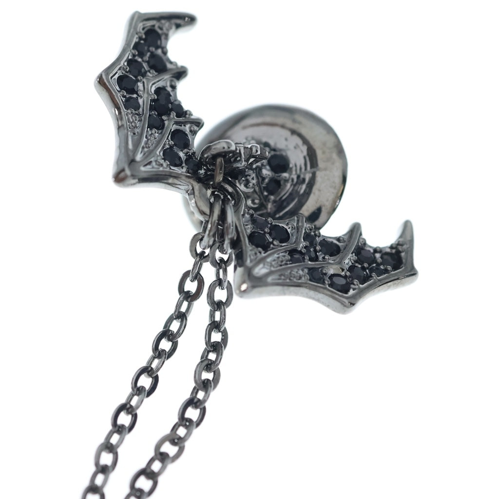 Vivienne Westwood(ヴィヴィアンウエストウッド) バットウィング オーブ ラインストーン ネックレス ペンダント チェーン ブラック レディース