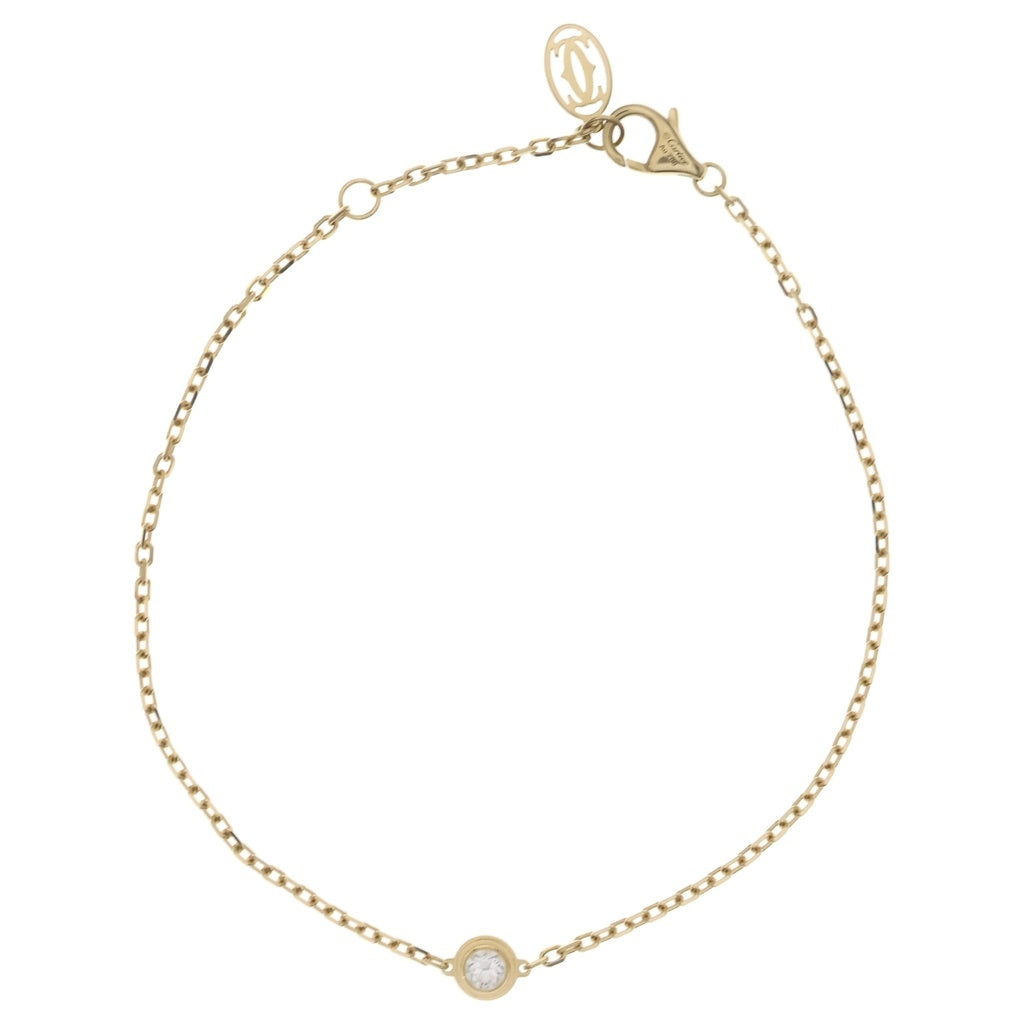 Cartier(カルティエ) ダムール SM 1Pダイヤモンド ブレスレット チェーン K18YG イエローゴールド レディース